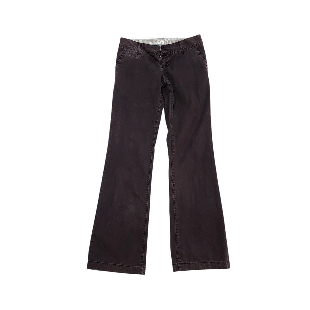 Women's Juniors y2k Chino Brown Ultra Low Rise Pants brand Mossimo size 5/6